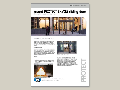 record PROTECT EXV 25 sliding door
