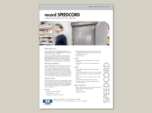 record SPEEDCORD – Factsheet