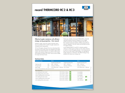 record THERMCORD RC 2 / RC 3